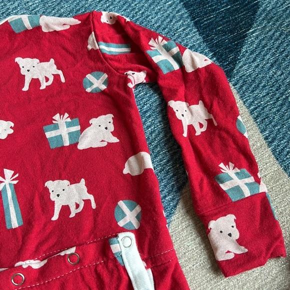 Kickee Pants 9-12 months Christmas Zip Up One Piece Puppies - Picture 15 of 16